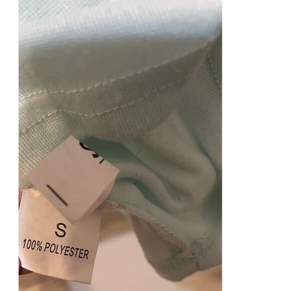 Shein mint green cropped camisole top with lace trim size small - Picture 4 of 6